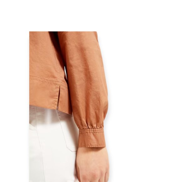 Everlane The Silky Cotton Split-Neck Blouse in 0 | 100% Cotton | Spring | Office - Picture 6 of 15